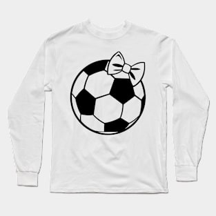 Soccer Ball With Bow Long Sleeve T-Shirt